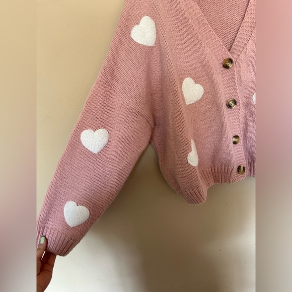 ARULA Pink Heart Cardigan - Picture 2 of 5